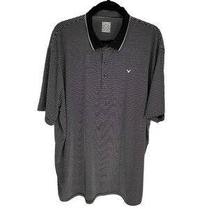 Callaway Opti-Dri Mens Striped Short Sleeve Golf Polo Shirt - Sz 2XL